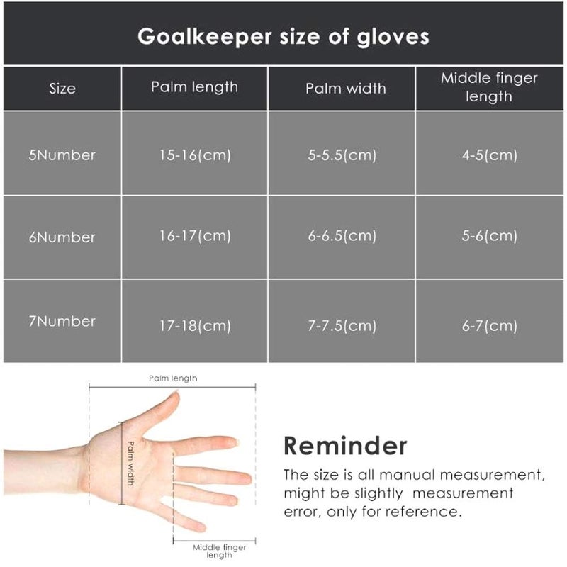 Haploon Soccer Goalie Gloves Adult & Youth Goalie Gloves Size 5 Soccer Goalkeeper Gloves with Finger Protector Goalkeeper Gloves Breathable Soccer Gloves - Image 2